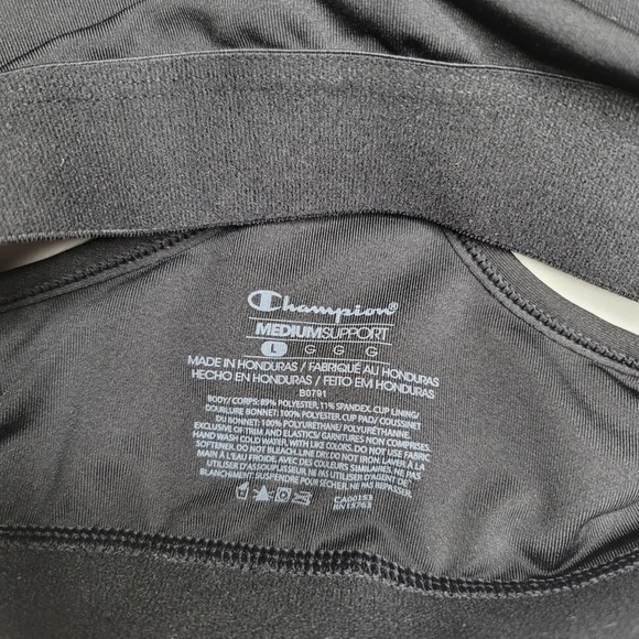 Champion Medium Support Sport Bra Black NWOT - Picture 5 of 5